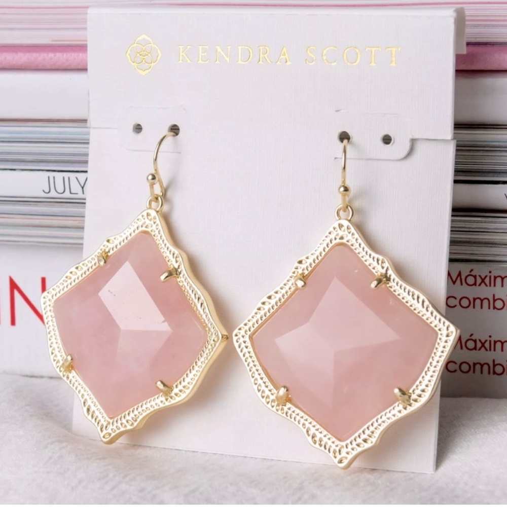 Kendra Scott Kirsten Rose Quartz Earrings